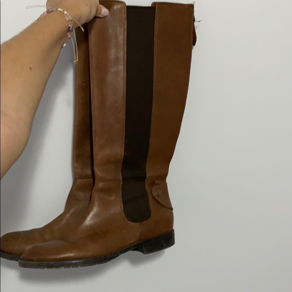 Franco Sarto brown leather riding boots